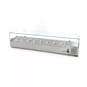   MAXIMA Feltéthűtő 180cm - 8xGN1/3 - Leheletvédő üveggel