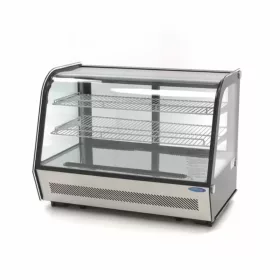   Maxima Süteményes hűtővitrin, pultra helyezhető, hajlított üveges, 160L