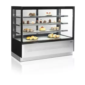   Tefcold - LPD1503F/BLACK - Süteményes hűtő, cukrász vitrin hűtő pult - 1505 mm /680 liter