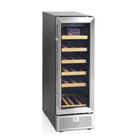   Tefcold TFW100-S - Borhűtő - Ipari keskeny kivitel - 80 literes - Rozsdamentes - fa polcokkal