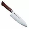 Satake Noushu Masamune Saku Santoku Japán Shirogami szénacél szakácskés 63 HRC, 17 cm, mahagóni markolat
