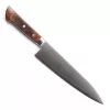 Satake Noushu Masamune Saku Gyuto Japán Shirogami szénacél szakácskés 63 HRC, 21 cm, mahagóni markolat