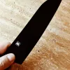 Satake Black Santoku Japán rozsdamentes konyhakés fekete oxid bevonattal 56 HRC, 17 cm, polipropilén markolat