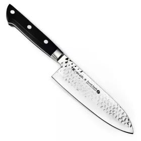   Satake Satoru Tsuchime Santoku Japán rozsdamentes konyhakés 59 HRC, 17 cm, laminált markolat