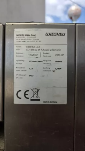 WIESHEU Dibas 84-L pékségi sütő 8×400×800 mm, elszívóval és állvánnyal – 2016