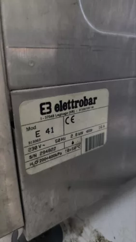 Elettrobar E41 ipari pohármosogató / pult alatti mosogatógép – 230 V,  38x38 cm