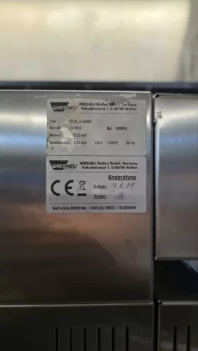 WIESHEU Minimat 1 professzionális légkeveréses sütő, elszívóval és kelesztős alsószekrénnyel – 230 V