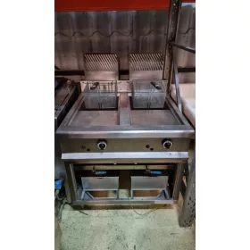  Gasztrometal GF20+20  - 2x20 literes gázos, gázüzemű olajsütő - PB Gázos