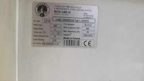 Bolarus L-200CG csemegehűtő pult – +1 / +10 °C