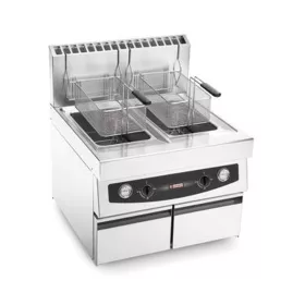   Elframo GTS 17+17 gázüzemű olajsütő – 17 liter + 17 liter – 12 kW + 12 kW
