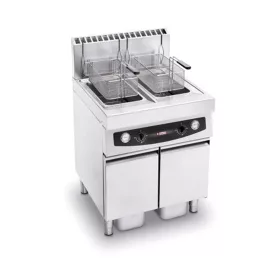   Elframo GT 17+17 gázüzemű olajsütő – 17 liter + 17 liter – 1/2 kosaras