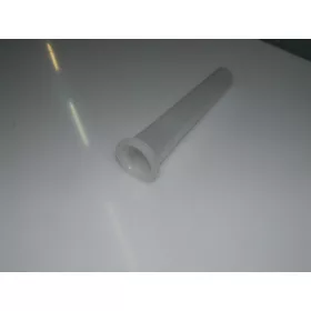   20 cm hosszú, 2,5 cm átmérőjű, műanyag hurkatöltő cső