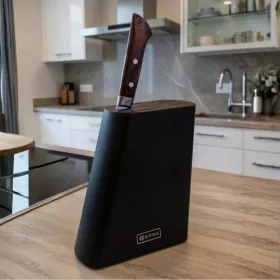   Satake Prémium fa késtároló box 5 kés tárolására, fekete színben